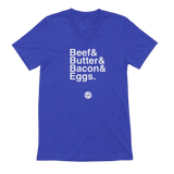 Beef Butter Bacon Eggs V-Neck Tee