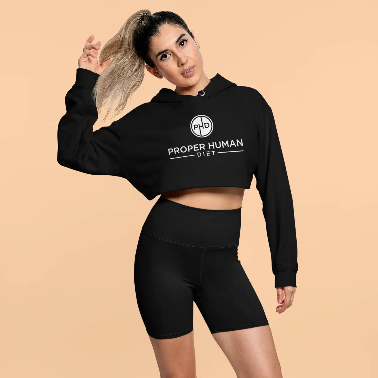Proper Human Diet Cropped Hoodie
