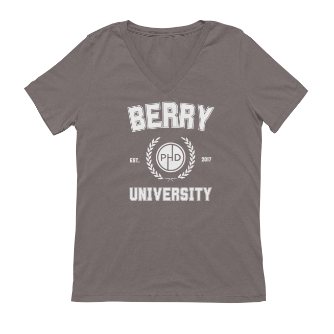 Berry University V-Neck Tee