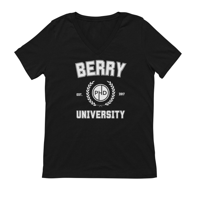 Berry University V-Neck Tee