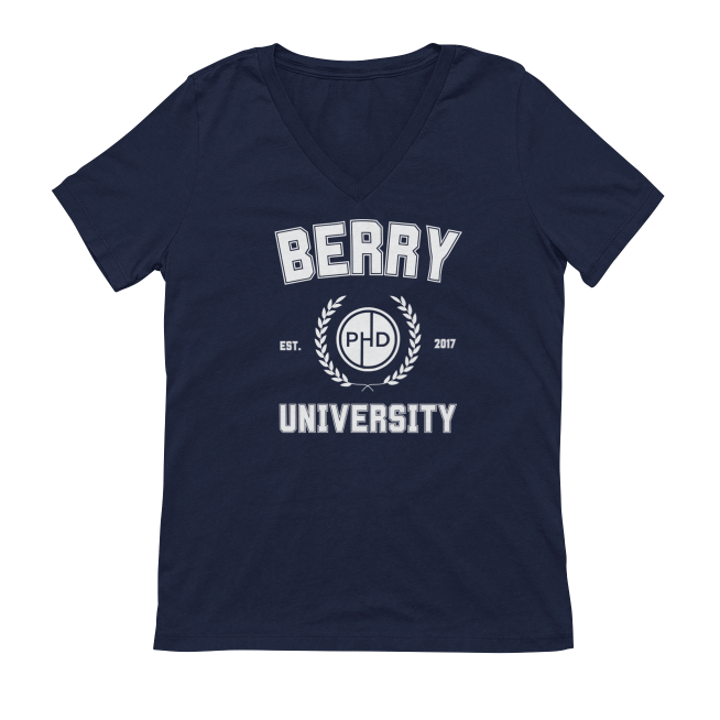 Berry University V-Neck Tee