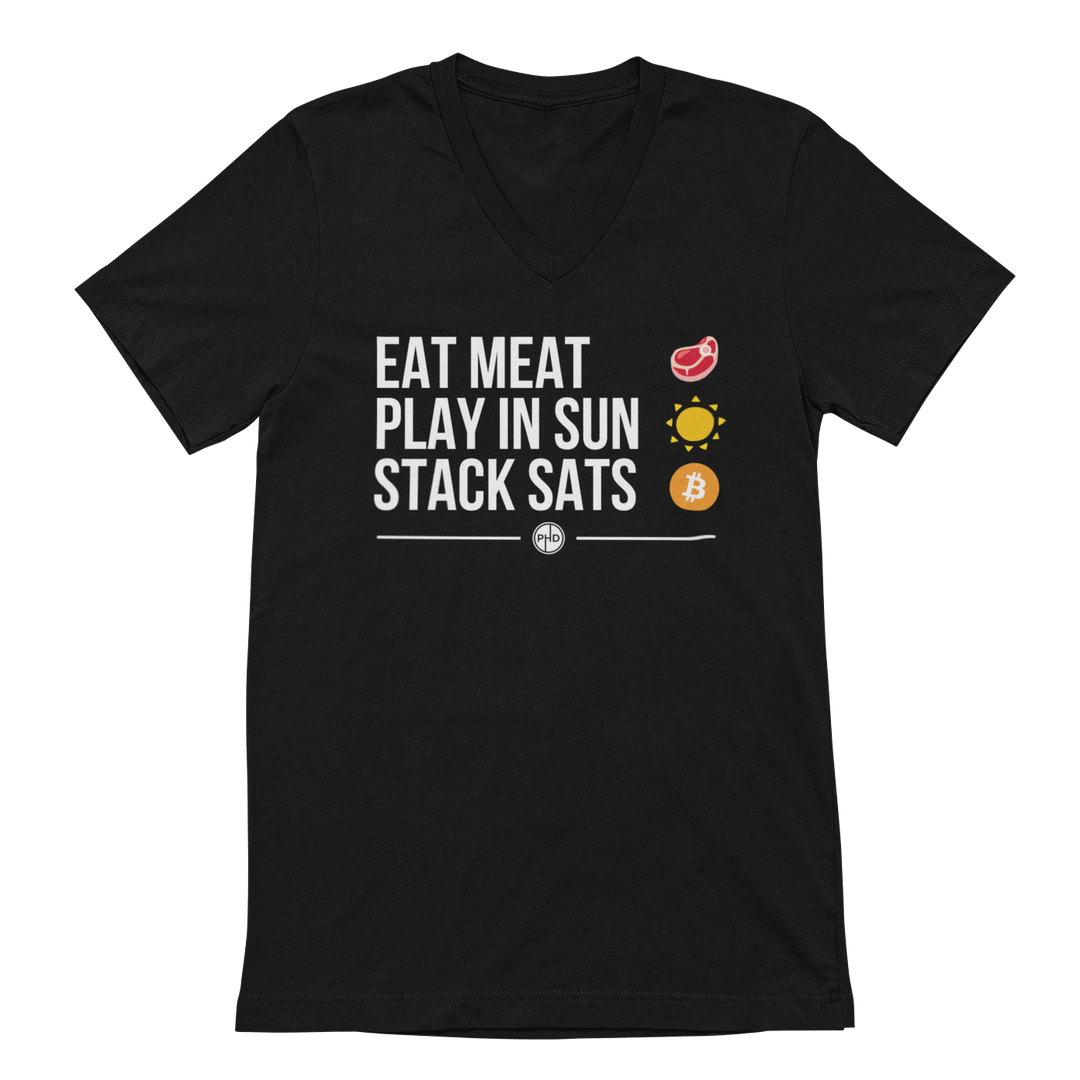 Eat Meat V-Neck Tee